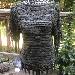 Red Berry Olive Army Green Crochet Fring BoHo Swtr